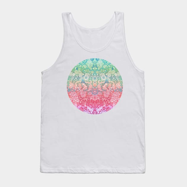 Soft Pastel Rainbow Doodle Tank Top by micklyn